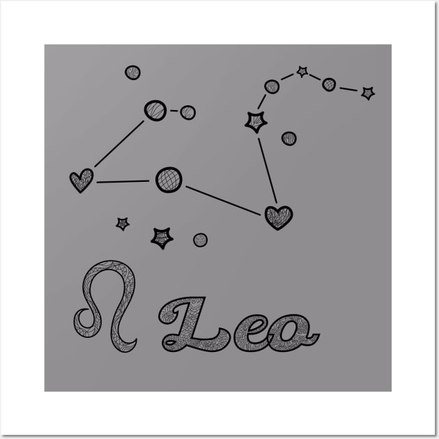 Leo zodiac sign Wall Art by Design4Wizard